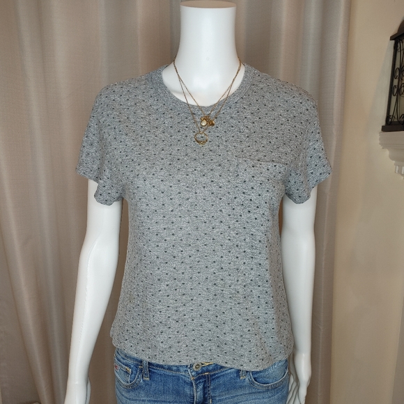 MONROW CROPPED POCKET TEE IN GREY, M - Picture 2 of 9